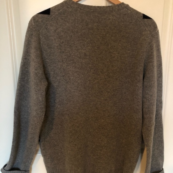 JCrew Men’s Grey and Blue Lambs Wool Argyle Sweater - Picture 2 of 3